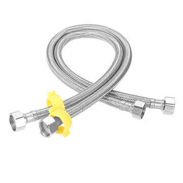 Electroplating Process Hot and Cold Water Faucet With 2 Stainless Steel Hose