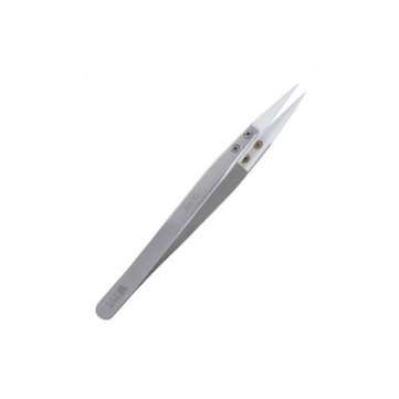 BEST BST-72-MZ Anti-acid Ceramic Tipped Stainless Steel Tweezer Fine Pointed Tips With Heat Resistan