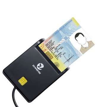 Zoweetek EMV USB Smart Card Reader CAC Common Access Card Reader ISO 7816 for SIM/ATM/IC/ID Card