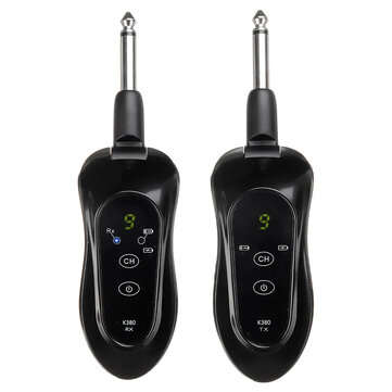 Gitafish K380 Wireless Guitar Transmitter Receiver Support Multiple Sets Using Sim... (COLOR: BLACK)