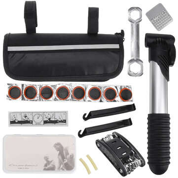 12PCS/Set Bicycle MTB Repair Patch Tools Kit Bike Cycle Inner Tube Tyre Puncture Repair Bike Pump +