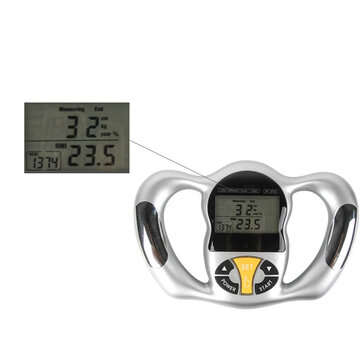 Handheld  Body Fat Monitors LCD Screen Analyzer 6 Seconds Accurate BMI Meter Health Fat Easuring Ins