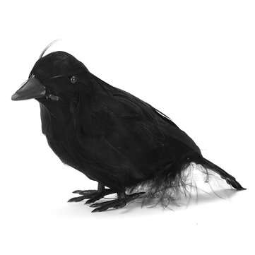 1pcs Halloween Black Crows Birds Decor Artificial Realistic Woodland Hlloween Decorations for Garden