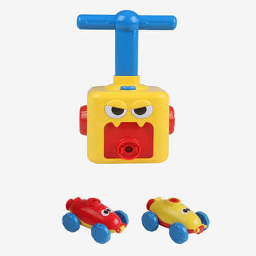 Inertia Balloon Powered Car Toys No Batteries Aerodynamics Upgraded With Launcher Rocket For Childre