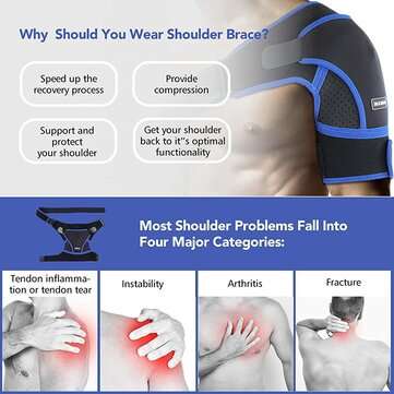 Neoprene Adjustable Shoulder Support Brace Upper Arm Belt Wrap Sports Care Single Shoulder Guard Str