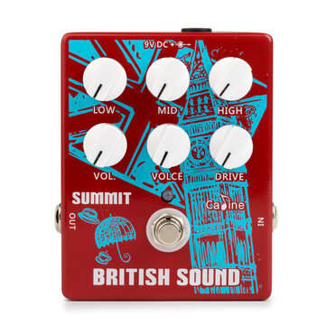 Caline CP-59 Press Pass Red Electric Guitar Effects Pedals with True Bypass Driver and DI Box Classi