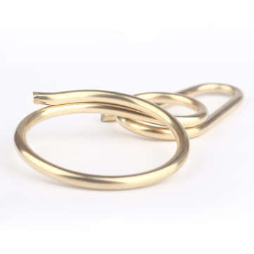 Vintage 8-shaped Brass Keychain Handcraft Belt Buckle Key Ring