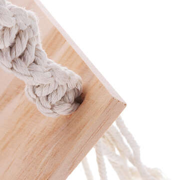 Bohemia Macrame Woven Wood Mount Shelf Tapestry Tassel Wall Hanging Storage Rack Home Office Decorat