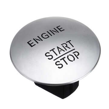 Keyless One-key Engine Start Stop Push Switch Button Ignition Switch Silver/Red ... (COLOR.: SILVER)