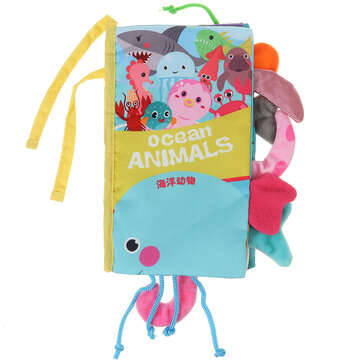 Children`s Animal Toy Book Tail Soft Coth Book Puzzle Toy Book Kids Baby Gi... (STYLE: NEWSEAANIMAL)
