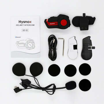 Hysnox 1000M CVC Noise Cancelling Helmet Intercom Wireless bluetooth 3 Riders Motorcycle Headset Wat