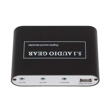 Digital Audio Decoder 5.1 Audio Gear DTS/AC-3/6CH Audio Converter LPCM To 5.1 Analog Output 2.1