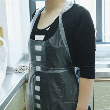 Plastic Disposable Aprons Kitchen Cooking Apron Waterproof for Kitchen Replaceable Transparent Apron