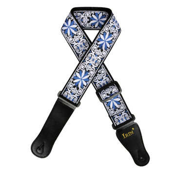 Classic Flowers Acoustic Electric Guitar Strap (COLOR: BLUE)