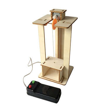 DIY Electric Electric Lift Elevator Wooden Science Experiment Puzzles Kits Physics Learning Early Ed