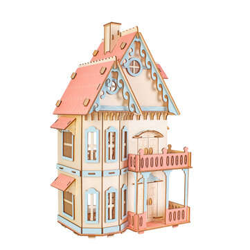 3D Wooden Simulation Assembly Building Model  Gothic house/ Dream Villa/ St. Vasey Ch... (NUMBER: A)