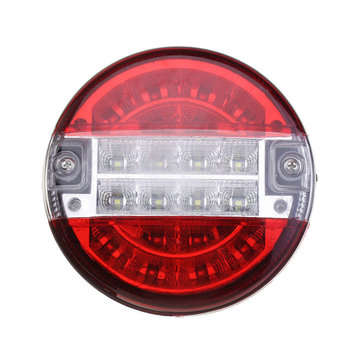 24V 20LED Round Car Rear Tail Light Brake Turn Signal Lamp for Trailer Truck