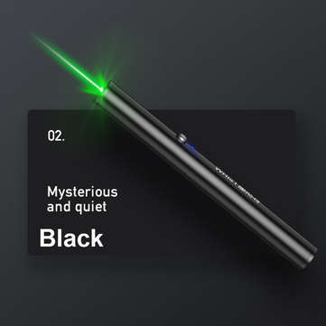Whist H8 High Power Green Laser Pointer Mini USB Chargeable Laser Flashlight PPT L... (COLOR: BLACK)