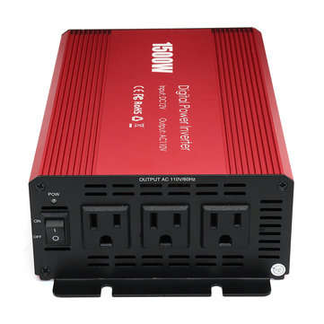 Portable 1500W Car Power Inverter DC 12V to AC 110V Modified Sine Wave Converter
