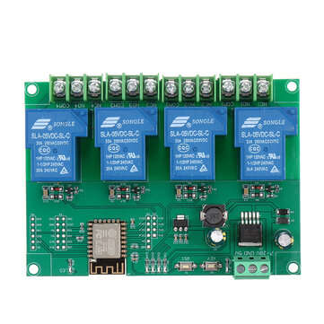 DC7-28/5V ESP8266 WIFI 4 Channel 30A Relay Module ESP-12F Development Board Secondary Opening