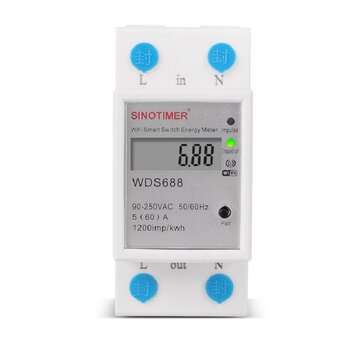 SINOTIMER WDS688 5-60A 230V Smart WiFi Single-phase Energy Meter Mobile Phone App Home Multi-functio