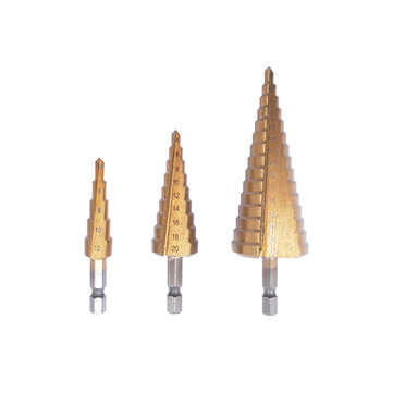 Drillpro 25pcs Woodworking Chamfer Countersink Drill Bit Set Step Drill Bits 5 Flute 90 Degree Count