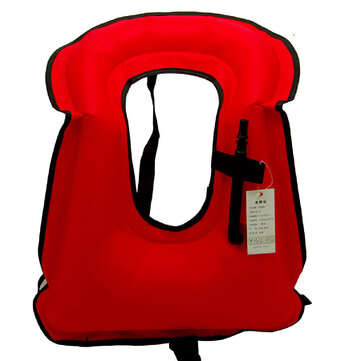 Adult Inflation Life Jacket Portable Snorkel Swim Vest for Snorkeling Swimming Divin... (COLOR: RED)