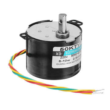 Machifit 50KTYZ 220V 2.5rpm Synchronous Motor 10W Permanent Magnet Motor