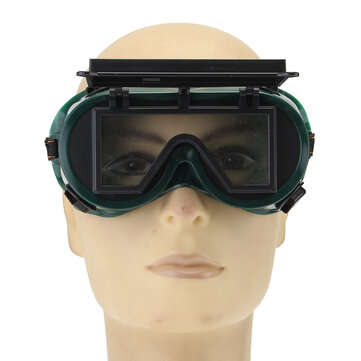 Industrial Welding Goggles Head Clamshell Protection Glasses Mask Green Square