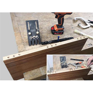 Dowelling Jig Set Aluminium Alloy 3 In 1 Woodworking Dowel Drilling Position Jig Drilling Guide Kit