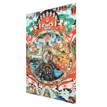 Silk Cloth Painting Tibet Embroidery Silk Cloth Samsara Amitabha Thangka Tibetan Buddhist Decorative
