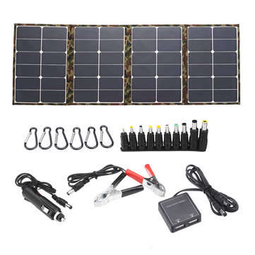 120W 18V Dual USB Sunpower Foldable Solar Panel Battery Charger Kits For Laptop Phone RV Boat Campin