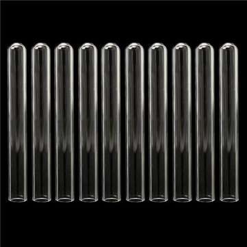 10pcs 12x100mm Lab Chemistry Glassware Borosilicate Glass Teaching Test Tubes