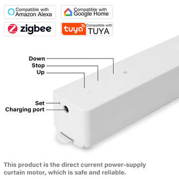 RSH-MC11 Tuya ZB Smart Motorized Chain Roller Blinds Pull Bead Curtain Motor Electric Curtain Motor