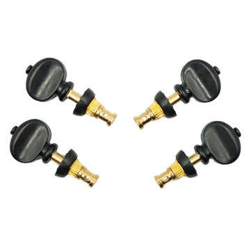 Naomi 4 pcs Ukulele Tuning Pegs Pin Machines Tuners Ukulele Parts Black And Gold Color Set