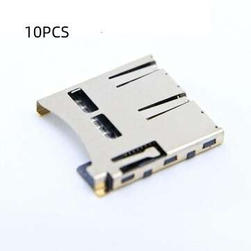10PCS Mobile Phone Memory Card Socket MICRO SD Card Slot Welded TF Card Socket with Elastic TF Card