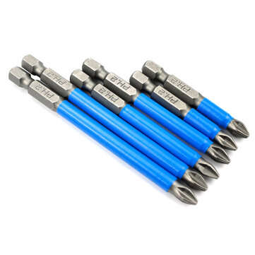 Drillpro 10Pcs Non-slip Magnetic PH2 Screwdriver Bit 1/4 Inch Hexagon Shank Drive... (LENGTH: 127MM)