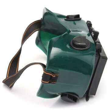 Industrial Welding Goggles Head Clamshell Protection Glasses Mask Green Square