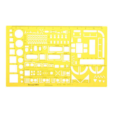1:50 Interior Decorations Architectural Furniture Drawing Template KT Soft Plastic Ruler Stencil