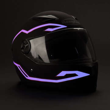 Motorcycle Helmet LED Light Strip Signal Night Safety Riding Lights Waterproof (COLOR: PURPLE)