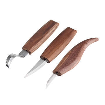 3/5Pcs Wood Carving Cutter Chisel Woodworking Cutter Hand Tool Craft Set (PCS: 3PCS)