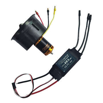 QX-MOTOR 64mm EDF with 60A ESC Combo 12 Blade 2822 2200KV/2400kv 6s Motor Brushle... (MOTOR: 2200KV)