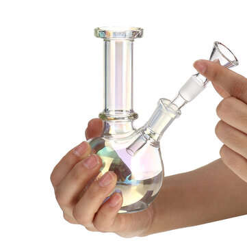 15cm/5.9inch Colorful Hookah Shisha Smoking Glass Pipes Water Pipe Holder