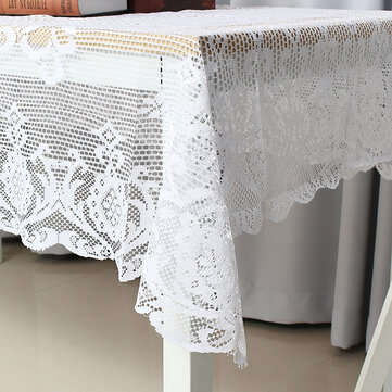 Lace Tablecloth White Vintage Large Table Cloth Cover Wedding Party Decor 1.4 x 2m