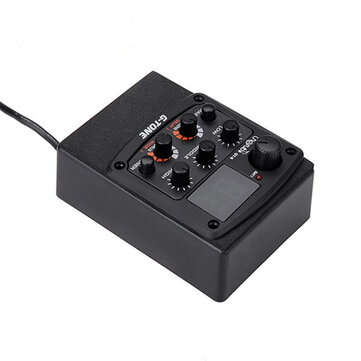 Cherub GT-6 Acoustic Guitar Preamp Piezo Pickup Reverb Delay Chorus 3 Band EQ Equalizer LCD Tuner Ef