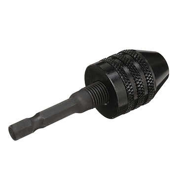 Drillpro 0.5-8mm Keyless Chuck 3 Jaw Drill Adapter 1/4 Inch Hex Shank Nickel Plating Drill Chuck