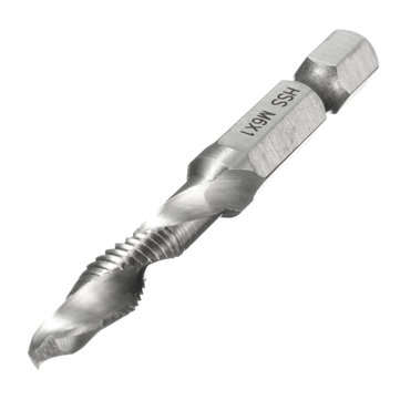 1/4 Inch Hex Shank HSS M4/5/6/8/10 Metric Screw Tap  Combination Drill Tap Bit (SIZE: M5)