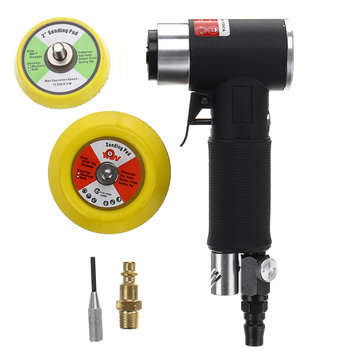 2 Inch Mini Air Sander Kit Pneumatic Orbital Sander Car Polisher Polishing Machine 90 Degree