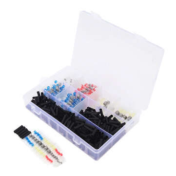 500Pcs Waterproof Solder Sleeve Heat Shrink Butt Wire Splice Connectors Tube Set