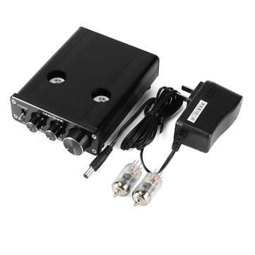 DING SHINE HiFi Digital 6J1 Vacuum Tube Treble Bass Mini Stereo Audio DAC Pre Am... (COLOR.: BLACKL)